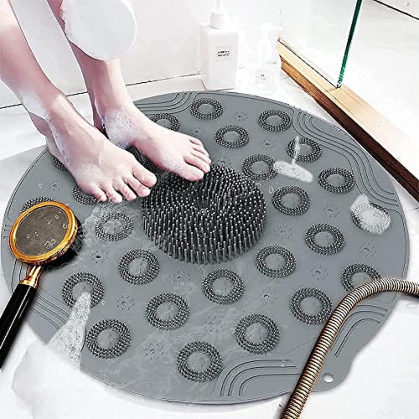 Round Silicone Anti-Slip Bath Mat