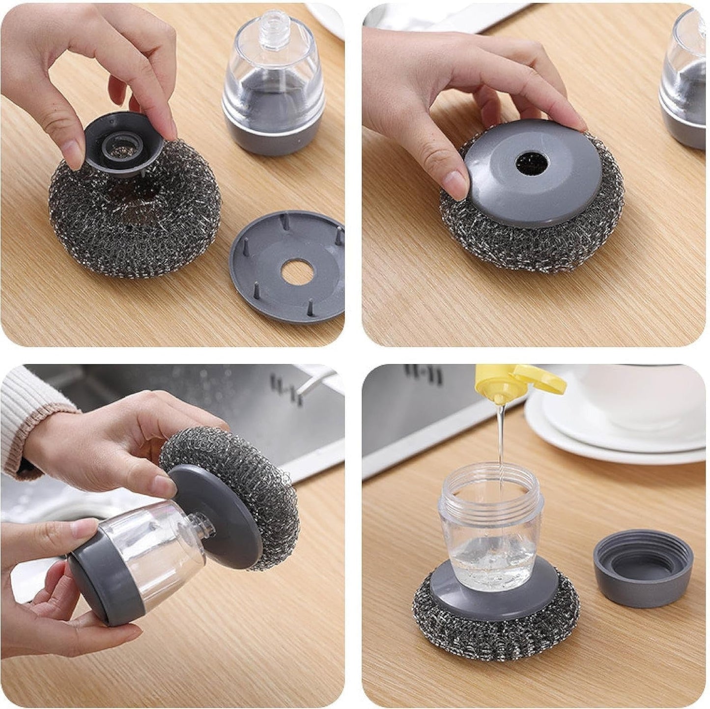 2-in-1 Soap Dispensing Palm Scrubber