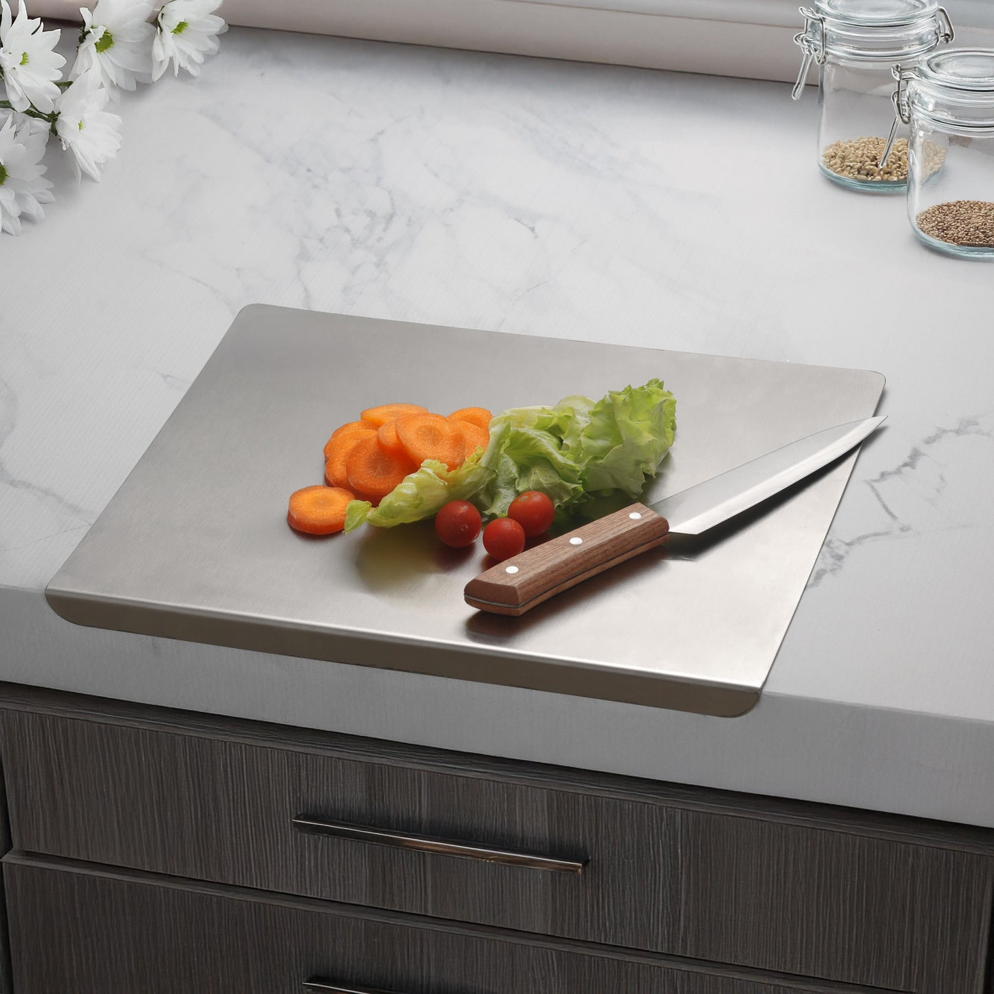 Premium Stainless Steel Countertop Chopping Board