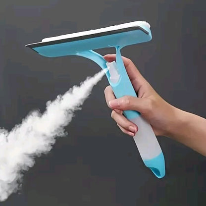 3-in-1 Window Cleaning Wiper with Built-in Spray Bottle