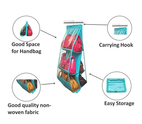 6 Pocket Foldable Handbag Organizer