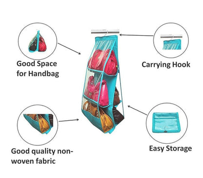 6 Pocket Foldable Handbag Organizer