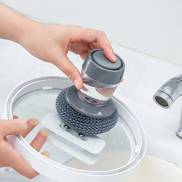 2-in-1 Soap Dispensing Palm Scrubber
