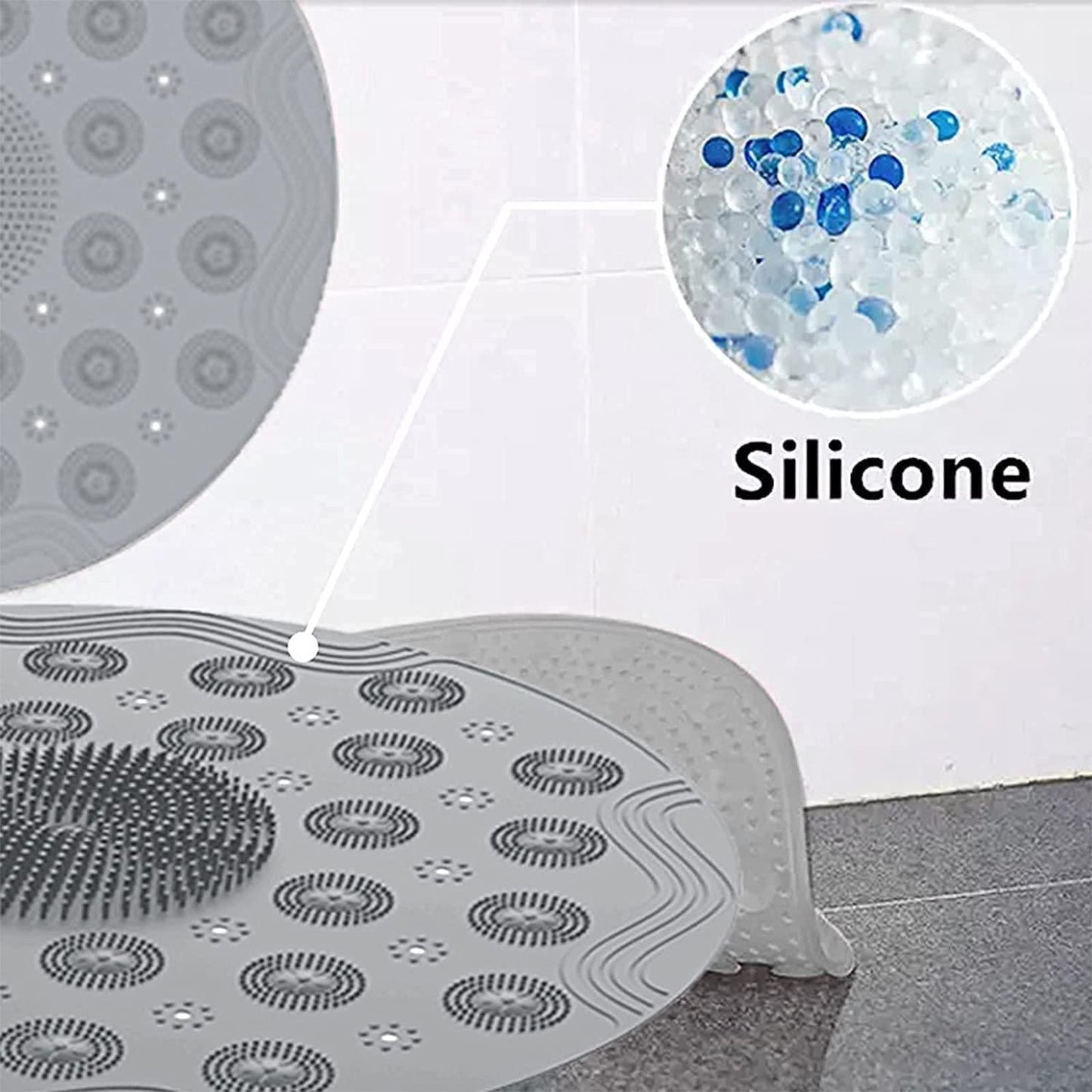 Round Silicone Anti-Slip Bath Mat