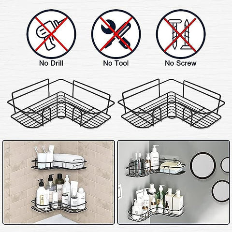 Multi-Purpose Corner Shelf for Bathroom & Kitchen