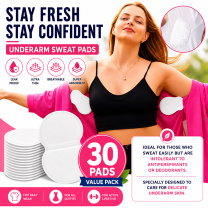Underarm Sweat Pads (Pack of 30) - 60% OFF