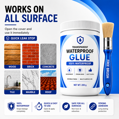 Waterproof Leak Repair Glue (Pack of 2) + FREE Brush - 50% OFF