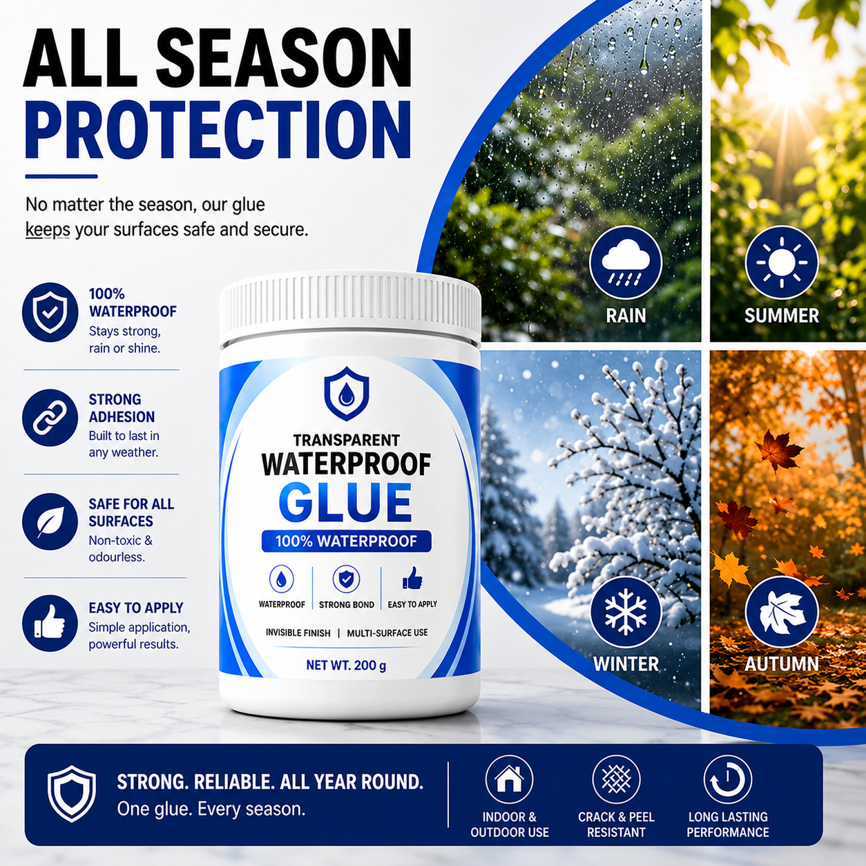 Waterproof Leak Repair Glue (Pack of 2) + FREE Brush - 50% OFF