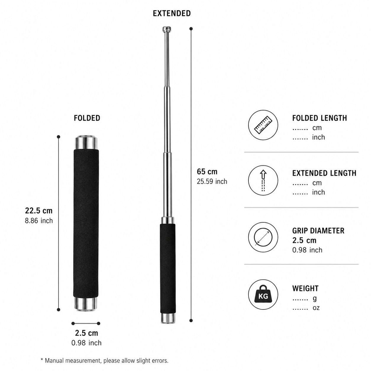 Portable Telescopic Self Defense Stick