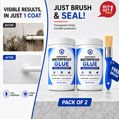 Waterproof Leak Repair Glue (Pack of 2) + FREE Brush - 50% OFF