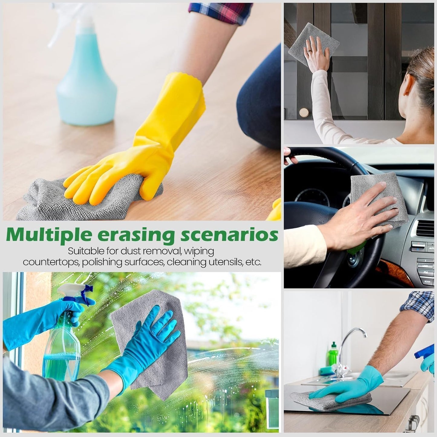 Reusable Microfiber Cleaning Cloth Roll (Pack of 2) - 50% OFF