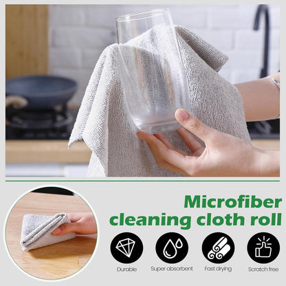 Reusable Microfiber Cleaning Cloth Roll (Pack of 2) - 50% OFF